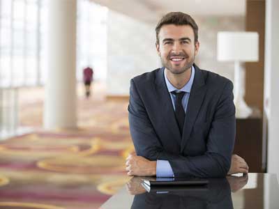 Professional hotel staff in the Gulf region