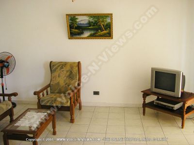 apartment caprice mauritius living room view
Caprice Apartment living room view. The living room has armchairs, a coffee table, a fan and a television.
Keywords: Caprice Apartment, living room, armchairs, t.v, fan, coffee table