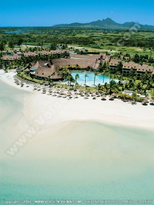 beau rivage hotel maritius aerial and surroundings view
