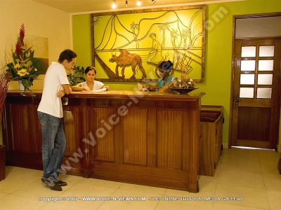 reception site of le palmiste resort and spa
