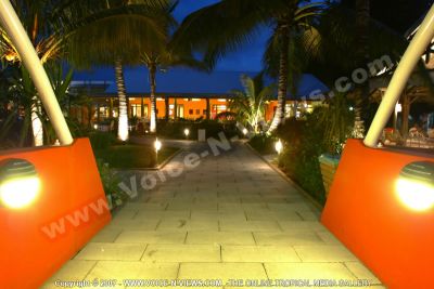 2 star hotel tamarin hotel view at night
