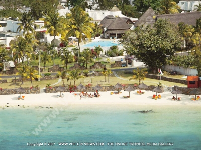 casuarina hotel mauritius aerial view
