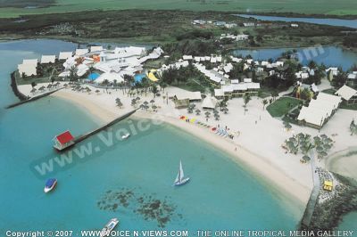 4 star hotel preskil beach resort aerial view
