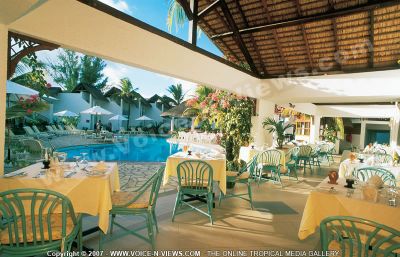 3 star veranda palmar beach hotel view of restaurant
Palmar Beach Hotel restaurant. The restaurant, known as the Hibiscus, is situated near the pool and offers delicious island cuisine. It is decorated in green and yellow. A yellow table cloth is spread over the tables which are set with sideplates, cutlery, glasses, napkins.
Keywords: 3*hotel, restaurant, Hibiscus, swimming pool, delicious, island, cuisine, green, yellow, tables, chairs, side plates, cutlery, glasses, napkins