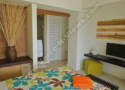 le recif hotel mauritius bedroom view
