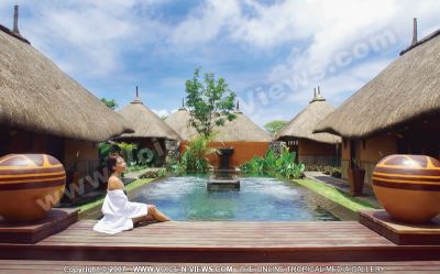 4 star heritage awali golf & spa resort view
View of the Hotel spa. A pool is situated outside the spa villas. There is vegetation around the area. Relax by on the deck by the pool.
Keywords: 4*hotel, view, spa, pool, vegetation