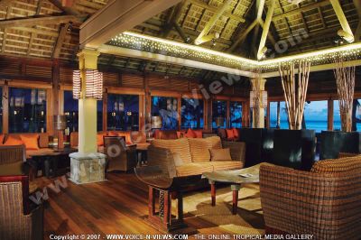 4 star heritage awali golf & spa resort zenzibar lounge
Hotel Mauritius Heritage Awali lounge is decorated in brown. The Hotel has grass style chairs and sofas with wooden tables. 
Keywords: 4* hotel, lounge, brown, grass sofas and chairs, wooden tables