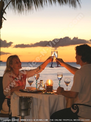 a young couple enjoying their honeymoon at le meridien mauritius

