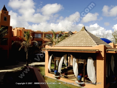 general view of the kiosk of la palmeraie
