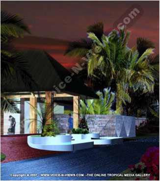 mornea resort mauritius entrance view
