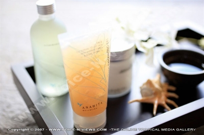 four seasons resort mauritius at anahita beauty products watermark view
