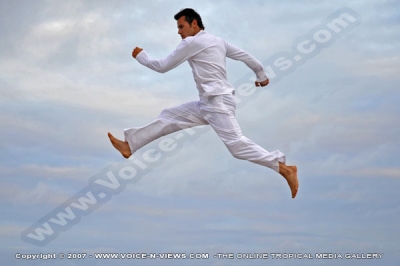 four seasons resort mauritius at anahita running movement in the sky watermark view
