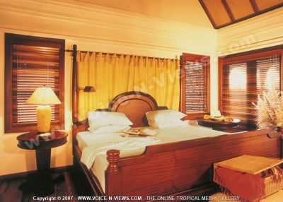 5 star hotel constance le prince maurice bedroom view
