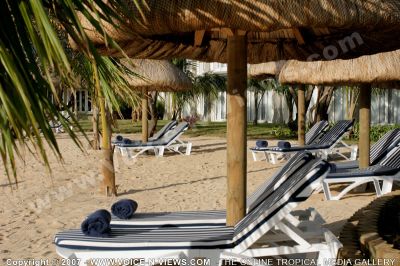 5 star hotel le suffren  and marina hotel beach
The 5*Suffren and Marina Hotel beach. Relax on the white sandy beach with thatched paillotes and coconut trees alongside the marina.  Sunbeds under kiosks and palm trees are found aloong the Suffren and Marina beach. 
Keywords: 5*hotel, beach, relax, white, sandy, paillotes, coconut, sunbeds, kiosks, palm trees