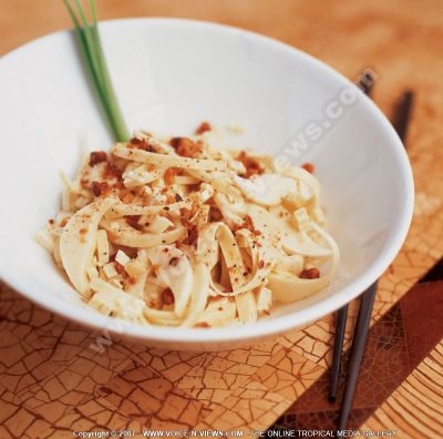 5 star hotel  le touessrok resort heart of palm with roasted crushed hazelnut and lime dressing

