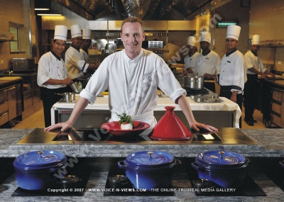 the grand mauritian a luxury collection resort and spa mauritius executive chef stephane brallet and his team
