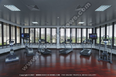the grand mauritian a luxury collection resort and spa mauritius fitness centre view
