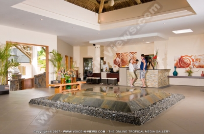 pearle beach resort & spa mauritius reception
