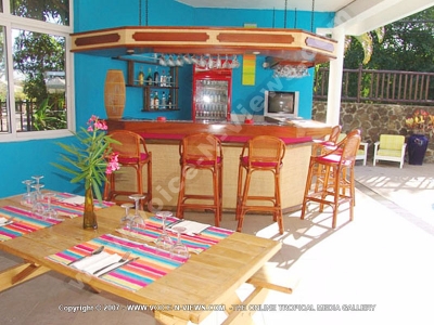 the bar side of hotel les orchidees mauritius
