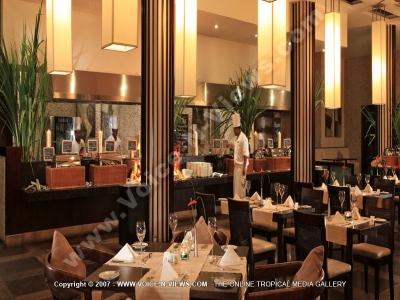view of the restaurant of intercontinental resort balaclava mauritius
