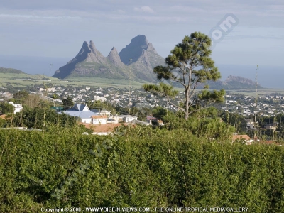 3 mamelles view from trou aux cerfs mauritius

