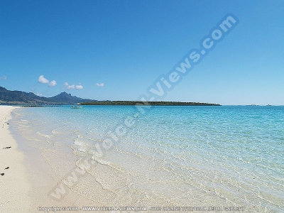 pointe jerome beach and lion mountain view mauritius

