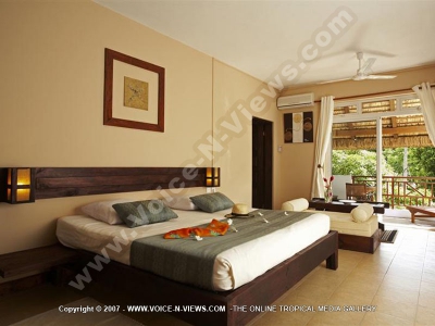 superior apartment black river mauritius ref 119 bedroom and balcony view
