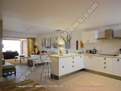 superior penthouse apartments cap malheureux ref 94 kitchen and living room

