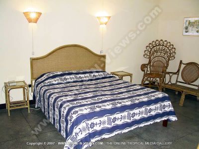 beach villa aigrettes mauritius bedroom view
Aigrettes Beach Villa beroom view. The furniiture in the room is wooden; the double bed, the bedside tables and the chairs. 
Keywords: Aigrettes Beach Villa, bedroom, bedside tables, wooden furniture, chairs