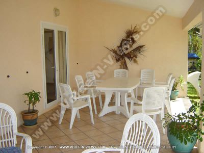 beach villa jean francois mauritius terrace view
Jean Francoise Beach Villa terrace view. Situated on the front has a sea view with a seating capacity of 15 and is only forty metres from the beach.
Keywords: Jean Francoise Beach Villa, terrace, sea