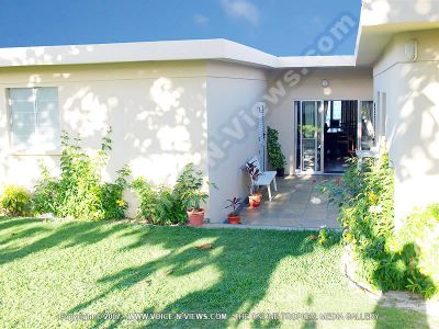 beach villa myr mauritius garden view
Myr Beach Villa garden view. Maison Myr is located at the southeast coast of Mauritius in Pointe d'Esny, in close proximity to Blue Bay Marine Park. This very large and self catering beach villa offers ample space for couples, friends, large families or small groups. The rear terrace opens on a well-tendered garden. 
Keywords: Myr Beach Villa, garden, southeast, Pointe d'Esny, Blue Bay, self catering