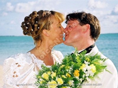 just married couple on the beach mauritius
