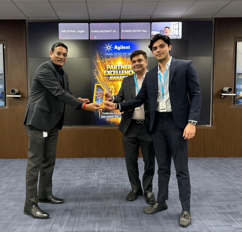 Team Medispec recieved the Digital Transformation Award from Agilent Technologies at the Agilent Channel Partner Meet 2026