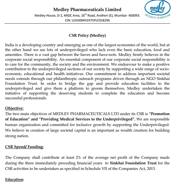 CSR Policy